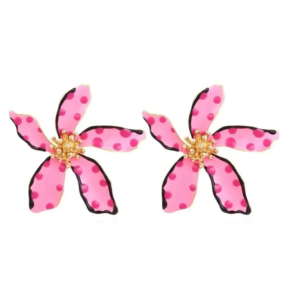Pink Floret Earrings - Picture 6 of 6